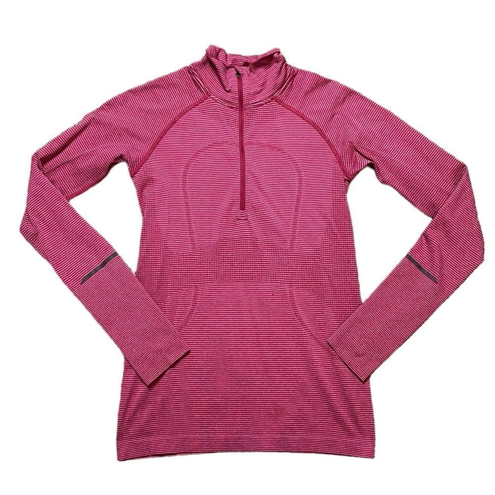 Lululemon Run Swiftly Tech 1/2 Zip Berry Size 8 - image 8